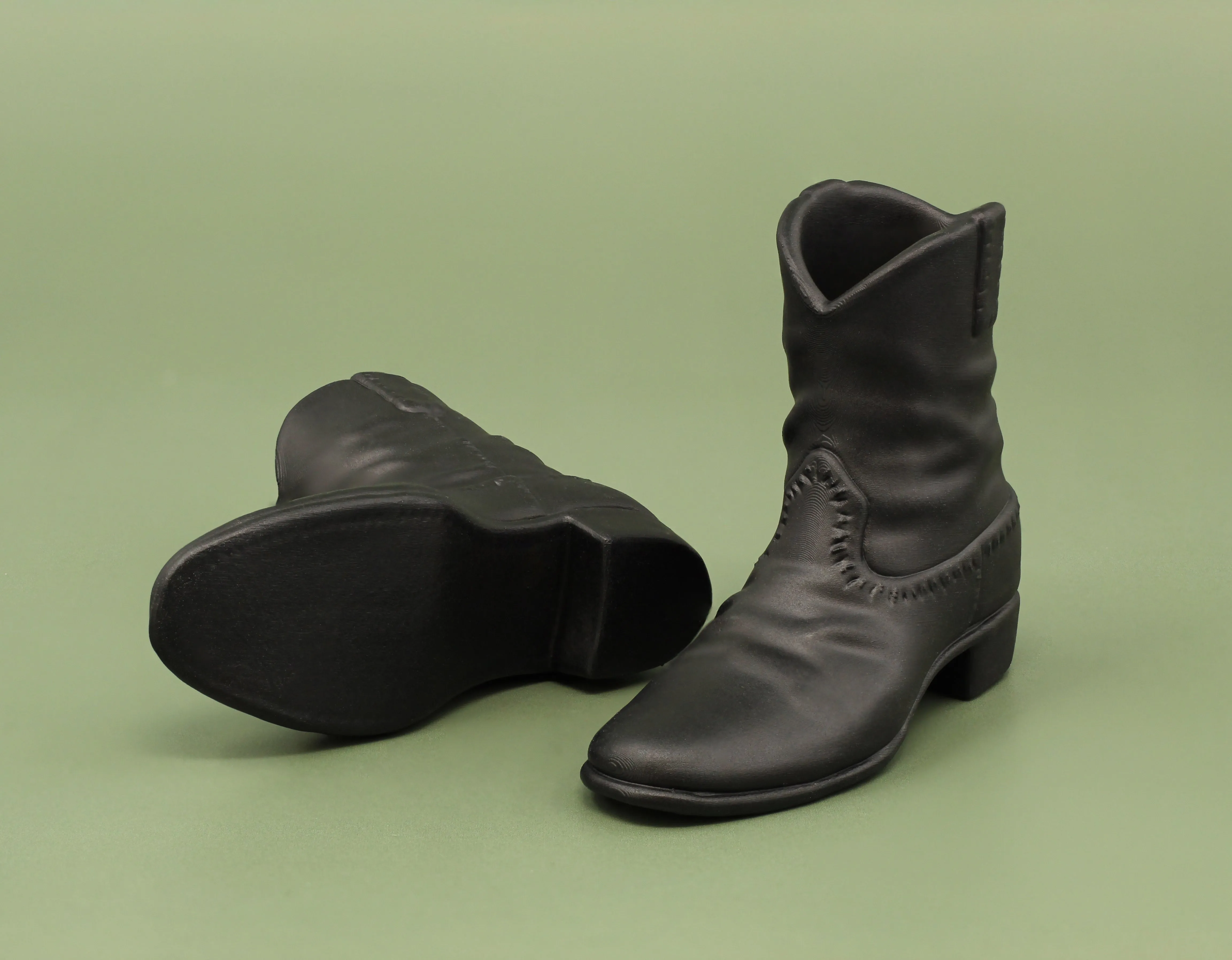 1/6 or 1/12 - Custom 3D - Casual Cowboy Boots (Peg Type)