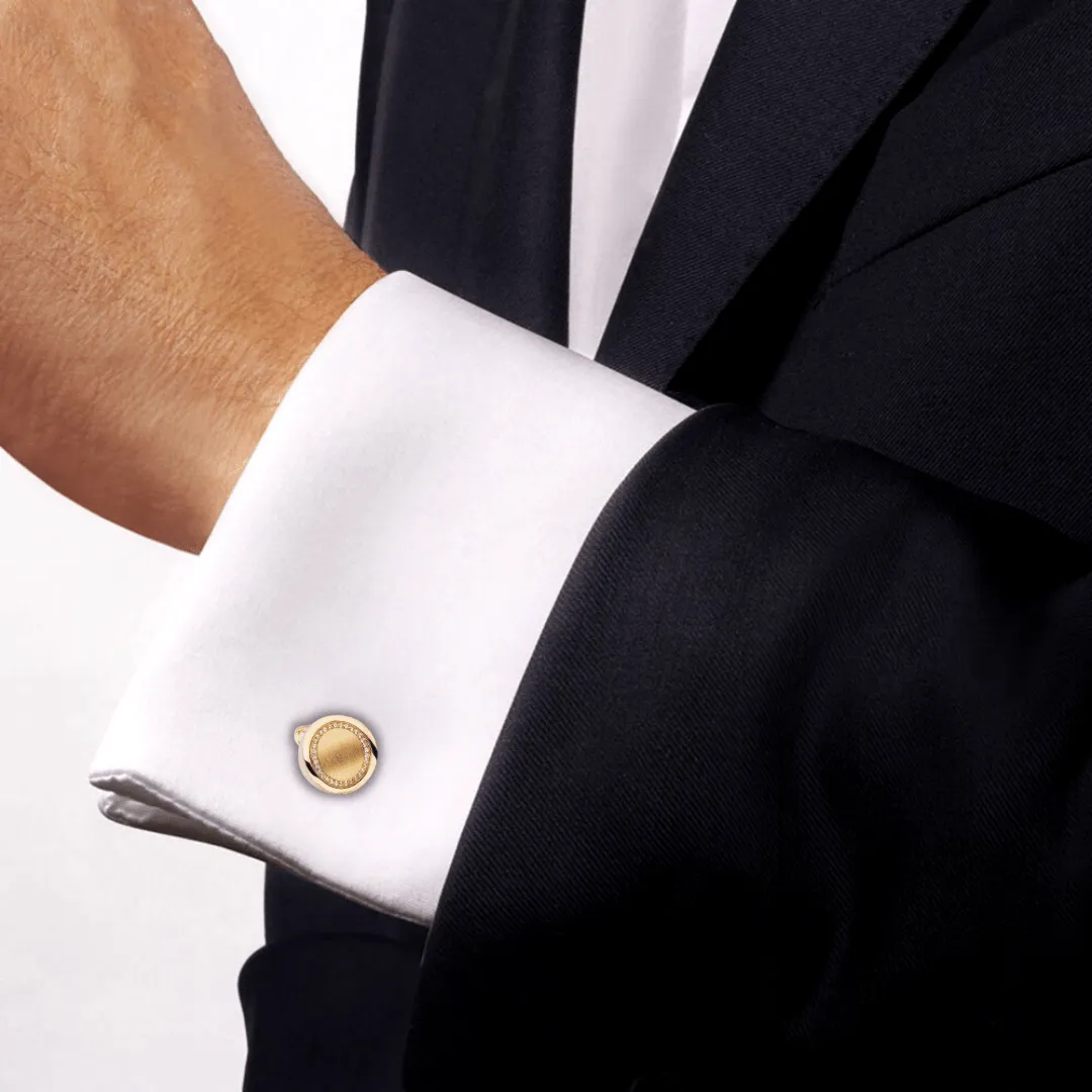 18K Yellow Gold and Yellow Sapphires Cufflinks