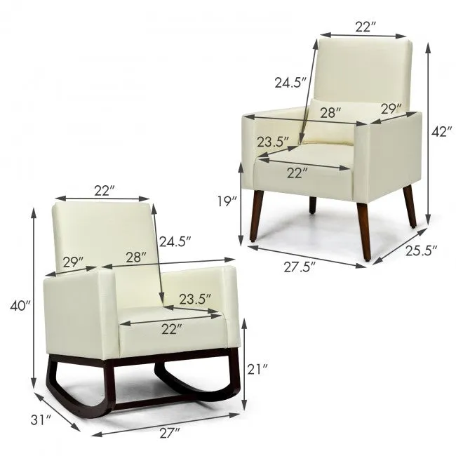 2-in-1 Rocking Chair - Beige