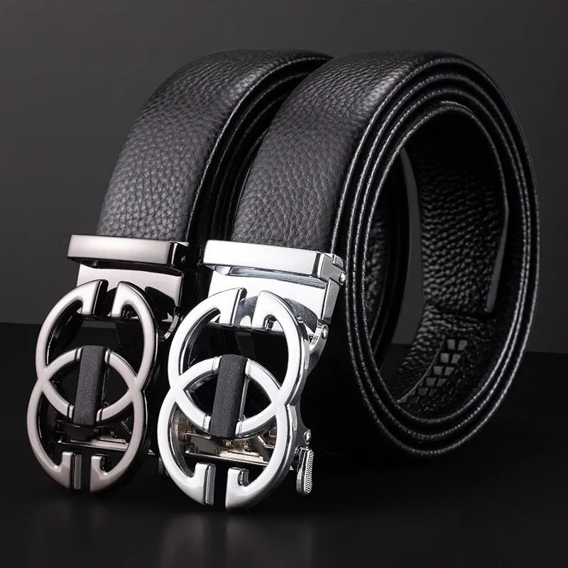 2022 New High-Grade Embossing Automatic Men's Leather Belt-JonasParamount