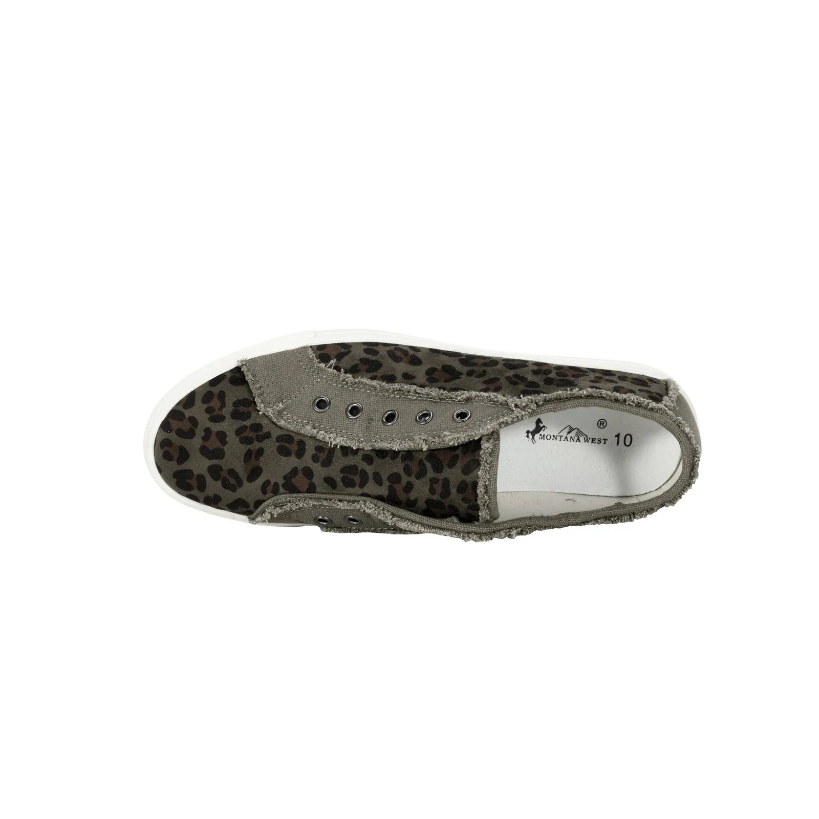 900-S002 Montana West Leopard Hair-On Canvas Shoes - By Case (12 Paris/Case)