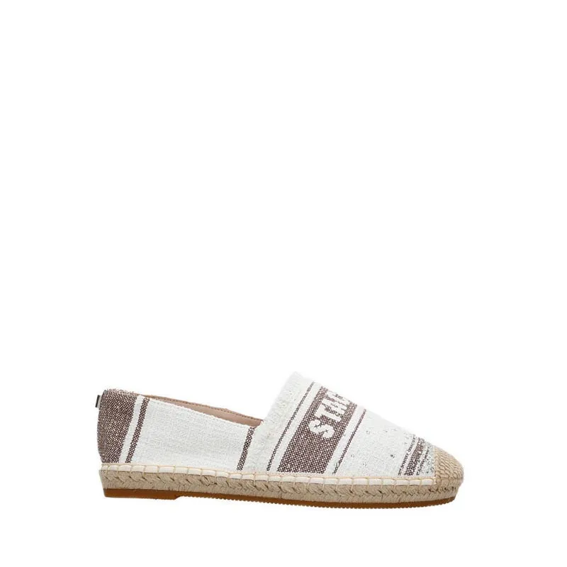 9UA22-WHT Women's Espadrilles Flats - White