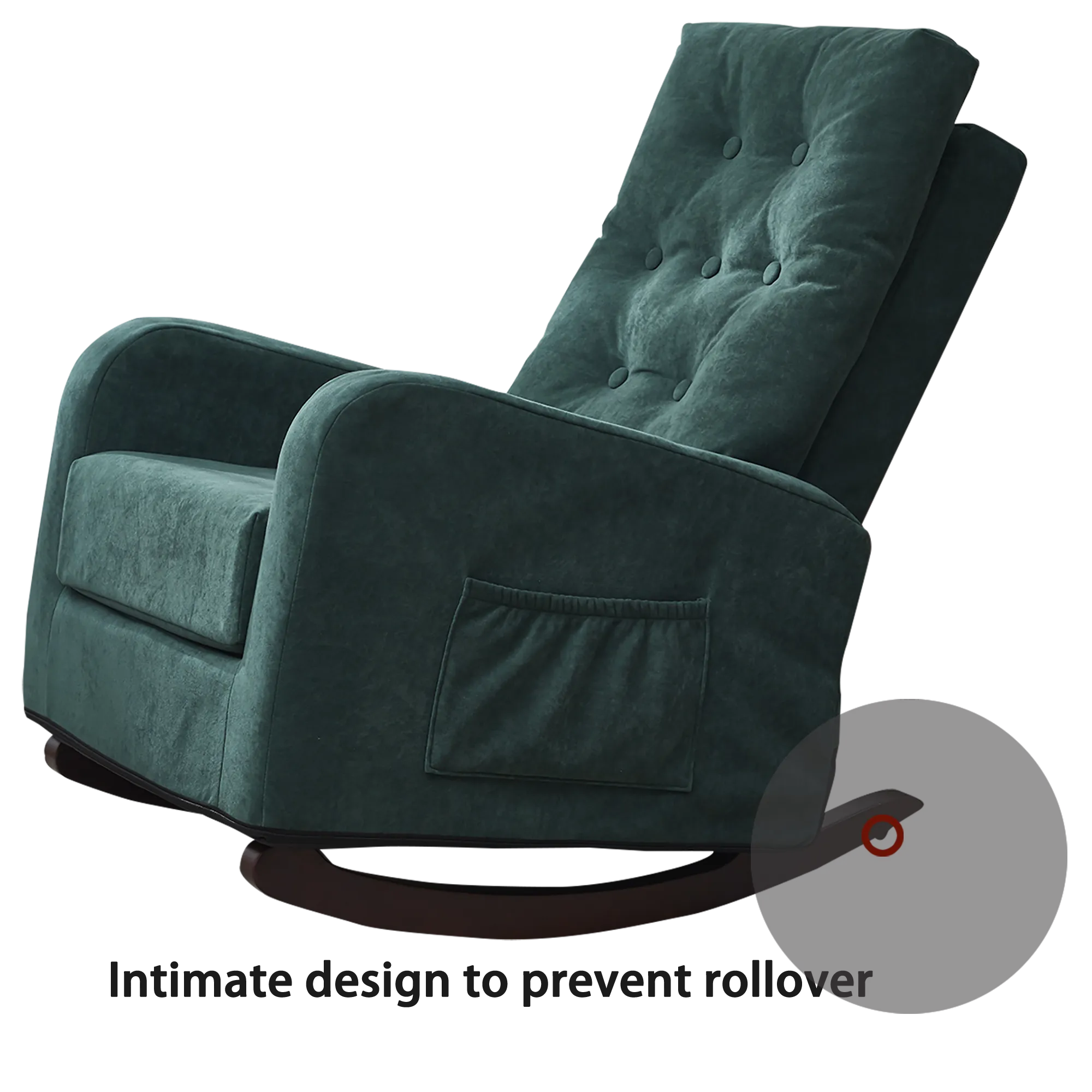 Accent chair TV Chair Living room Chair  Lazy Recliner Comfortable Fabric Leisure Sofa，Modern High Back Armchair