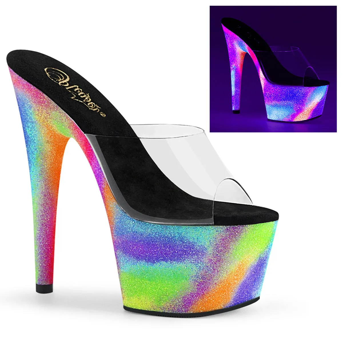 ADORE-701GXY Platform Blacklight Reactive Clearance Stripper Shoes