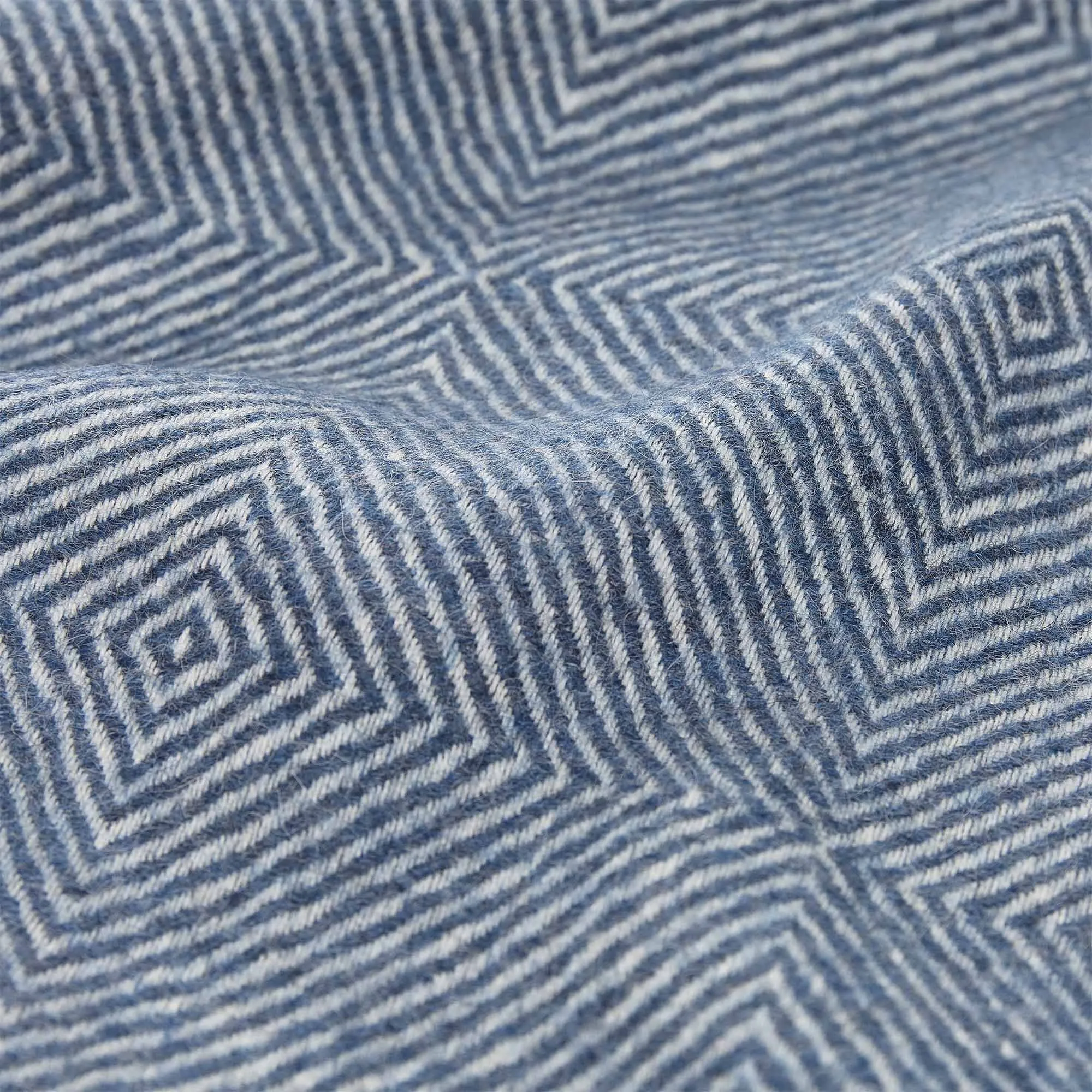 Alanga Alpaca Blanket [Denim blue/Off-white]