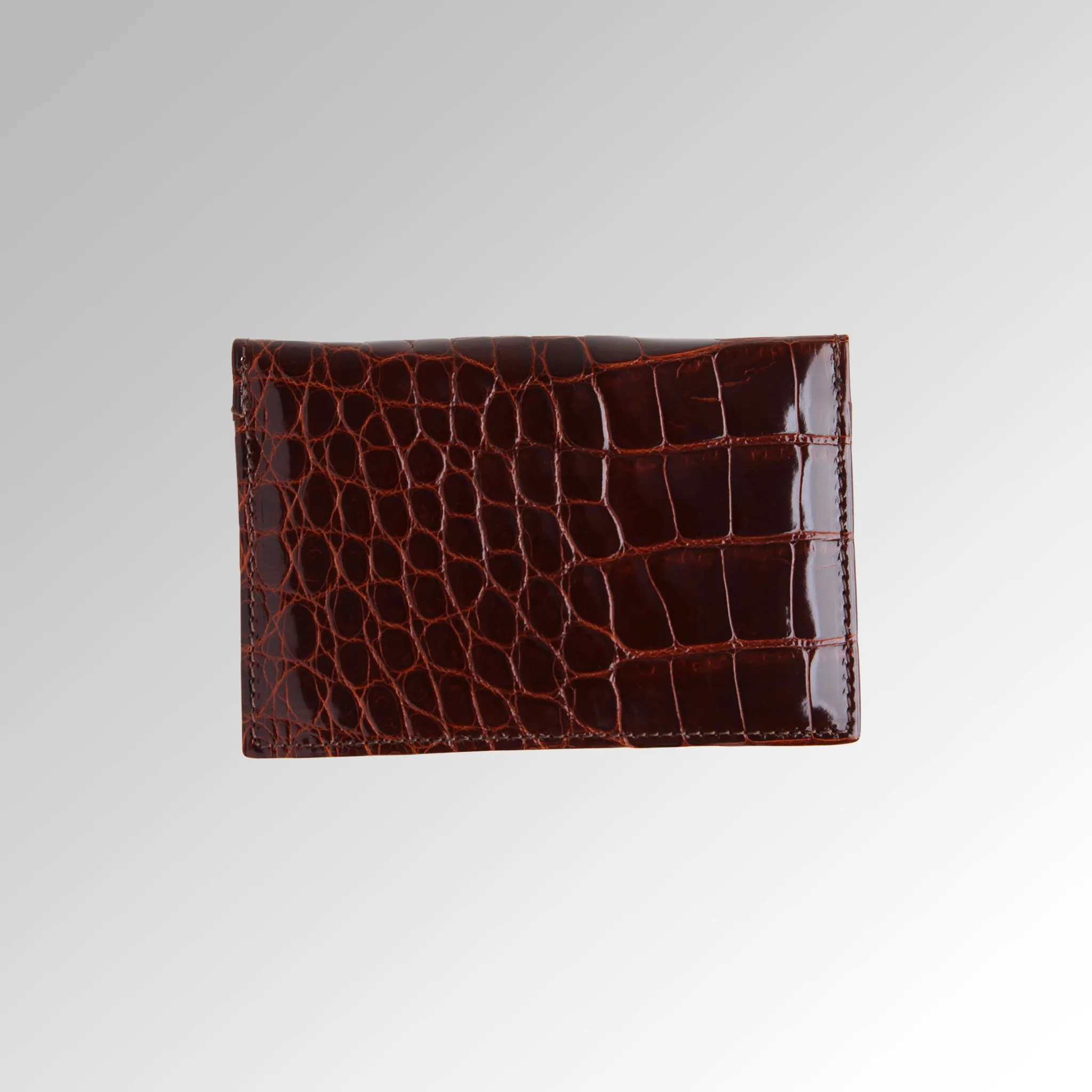 ALLIGATOR GUSSET CREDIT CARD CASE