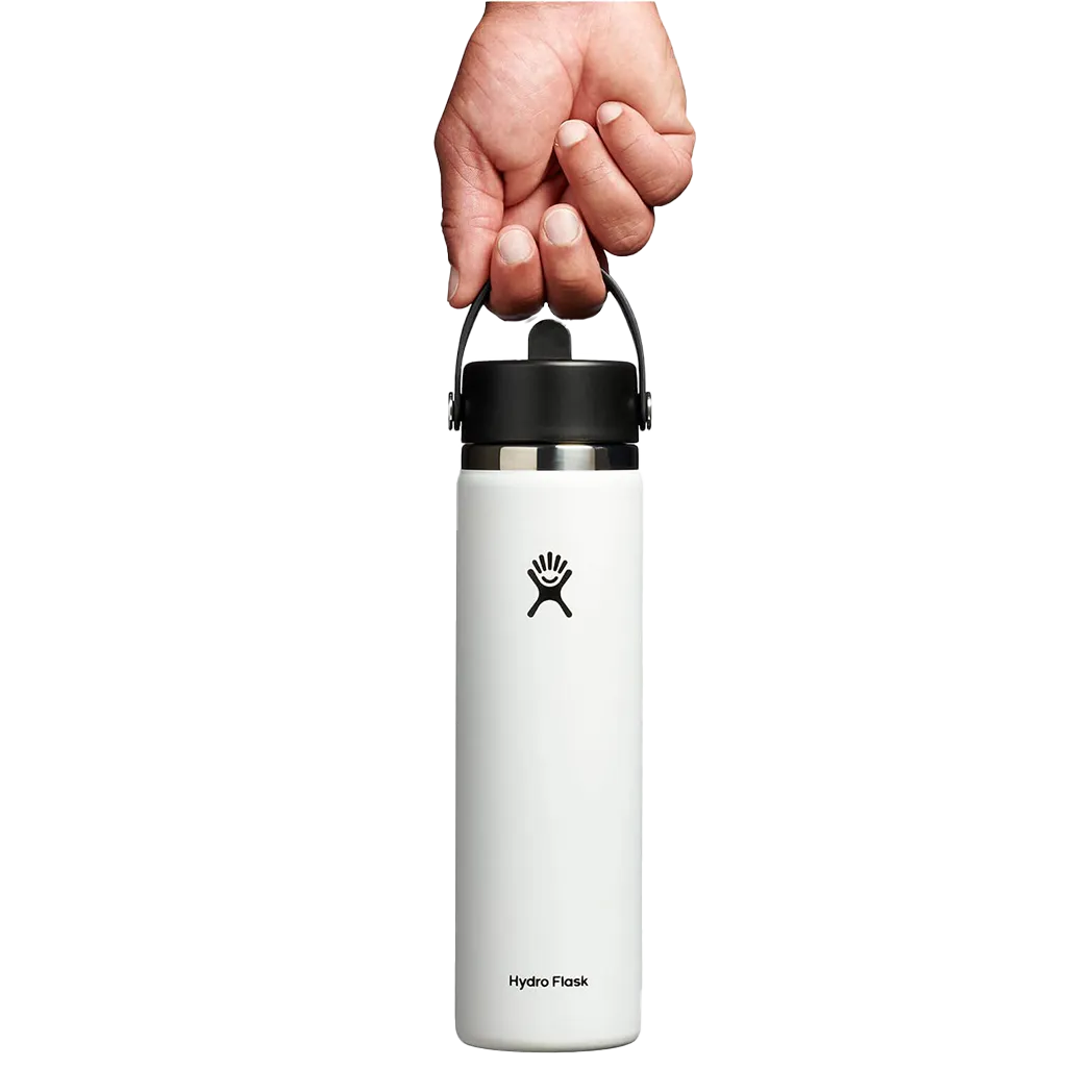 AllTrails × Hydro Flask 24 oz. Bottle with Flex Straw Cap - White