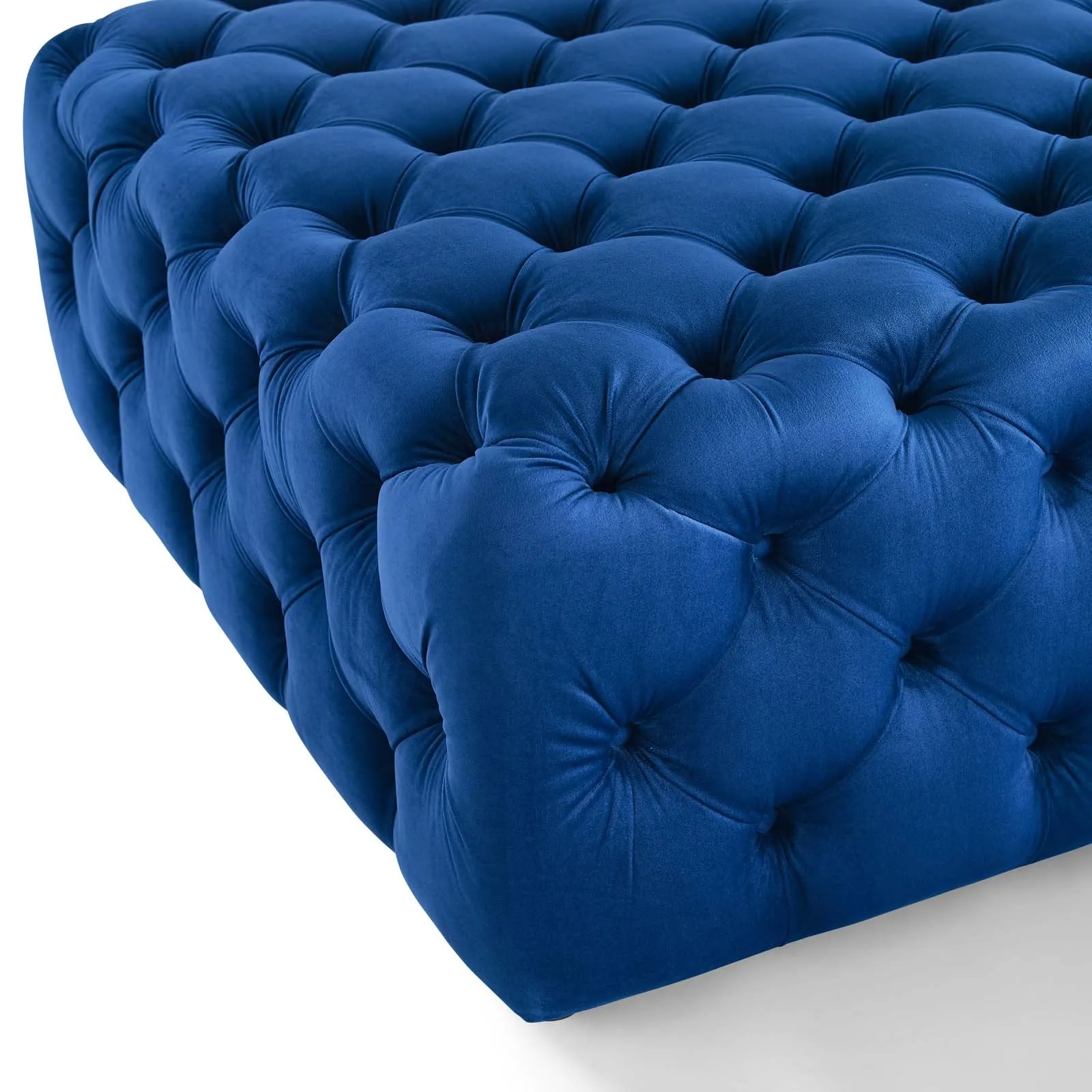 Amour Tufted Button Large Square Performance Velvet Ottoman by Modway