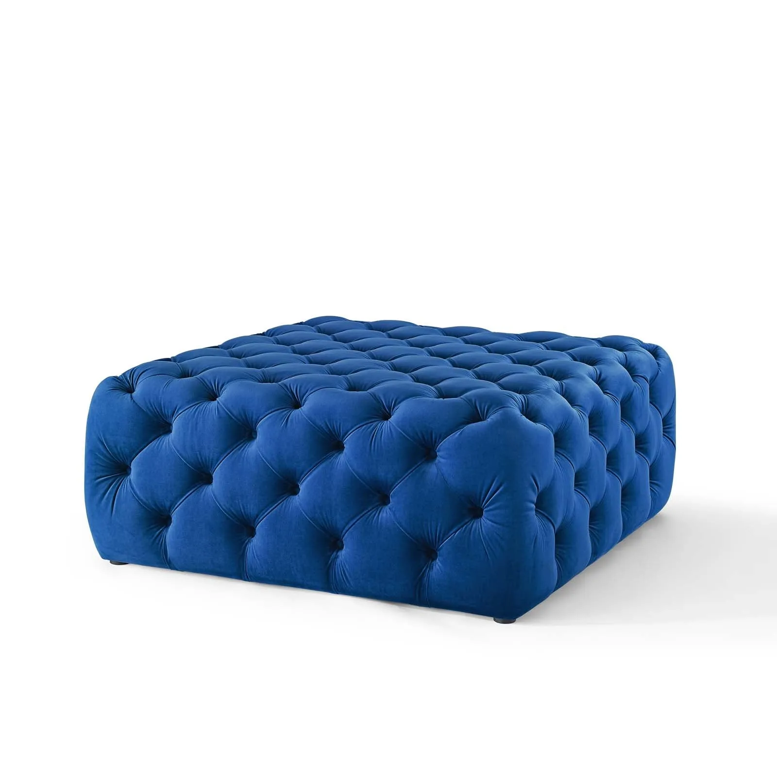 Amour Tufted Button Large Square Performance Velvet Ottoman by Modway