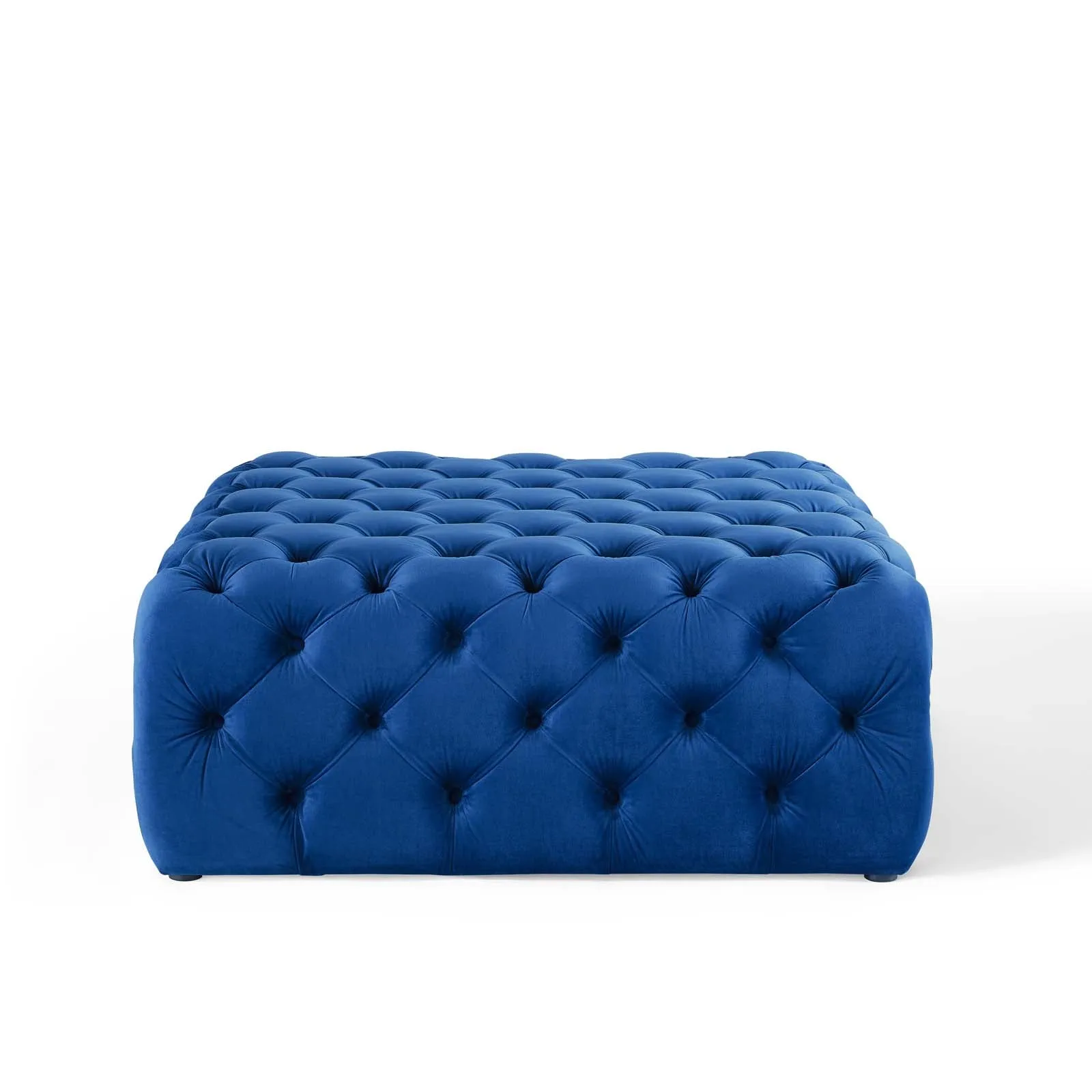 Amour Tufted Button Large Square Performance Velvet Ottoman by Modway