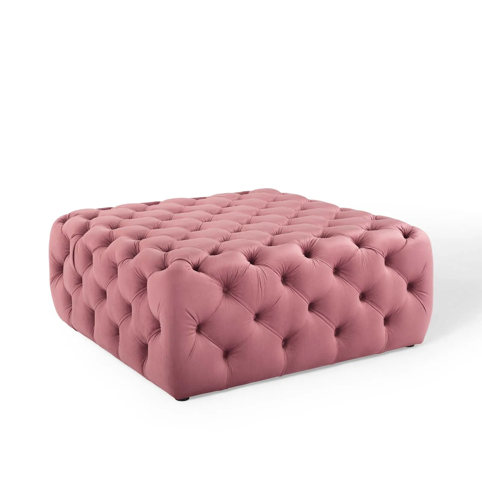 Amour Tufted Button Large Square Performance Velvet Ottoman by Modway