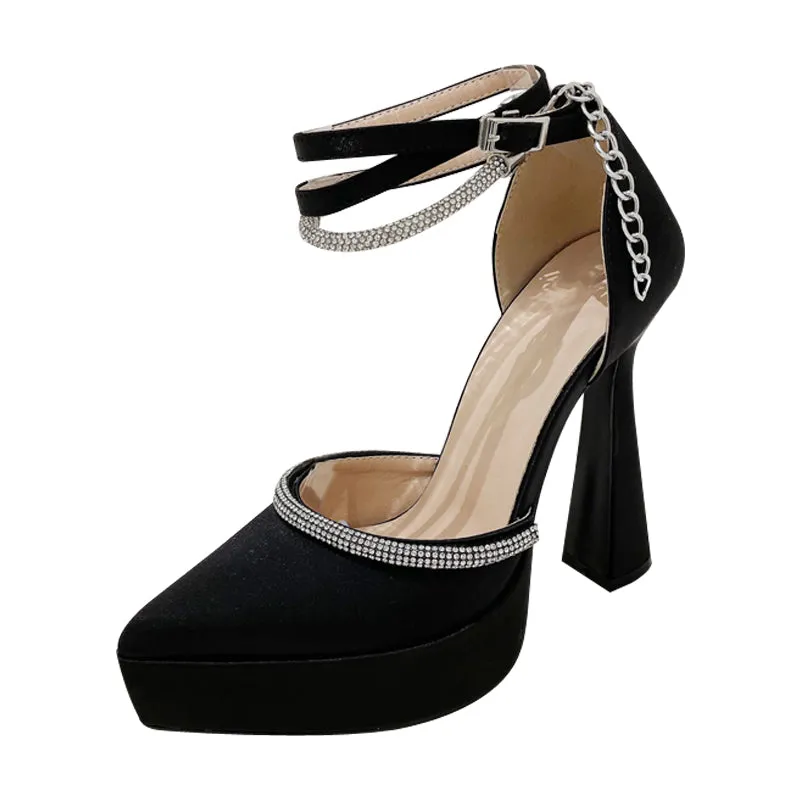 Angelene-101 Platform Point Toe High Heels