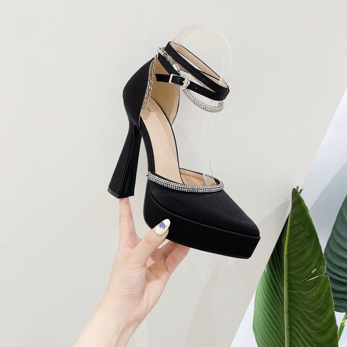 Angelene-101 Platform Point Toe High Heels