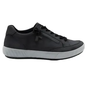 Ara Women's Allesandra GORE-TEX Lace Up Zip Sneaker Graphite Hydro-Microsuede