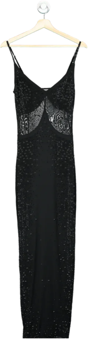 ASOS Black Sequin Bodycon Dress UK 6