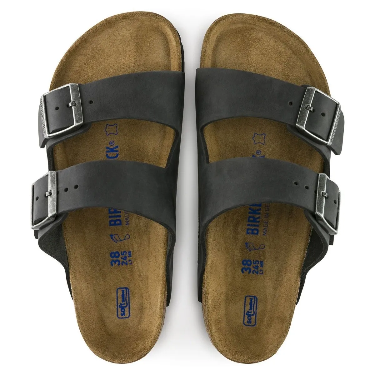 Birkenstock Men's Arizona Soft Footbed Black Oiled Leather