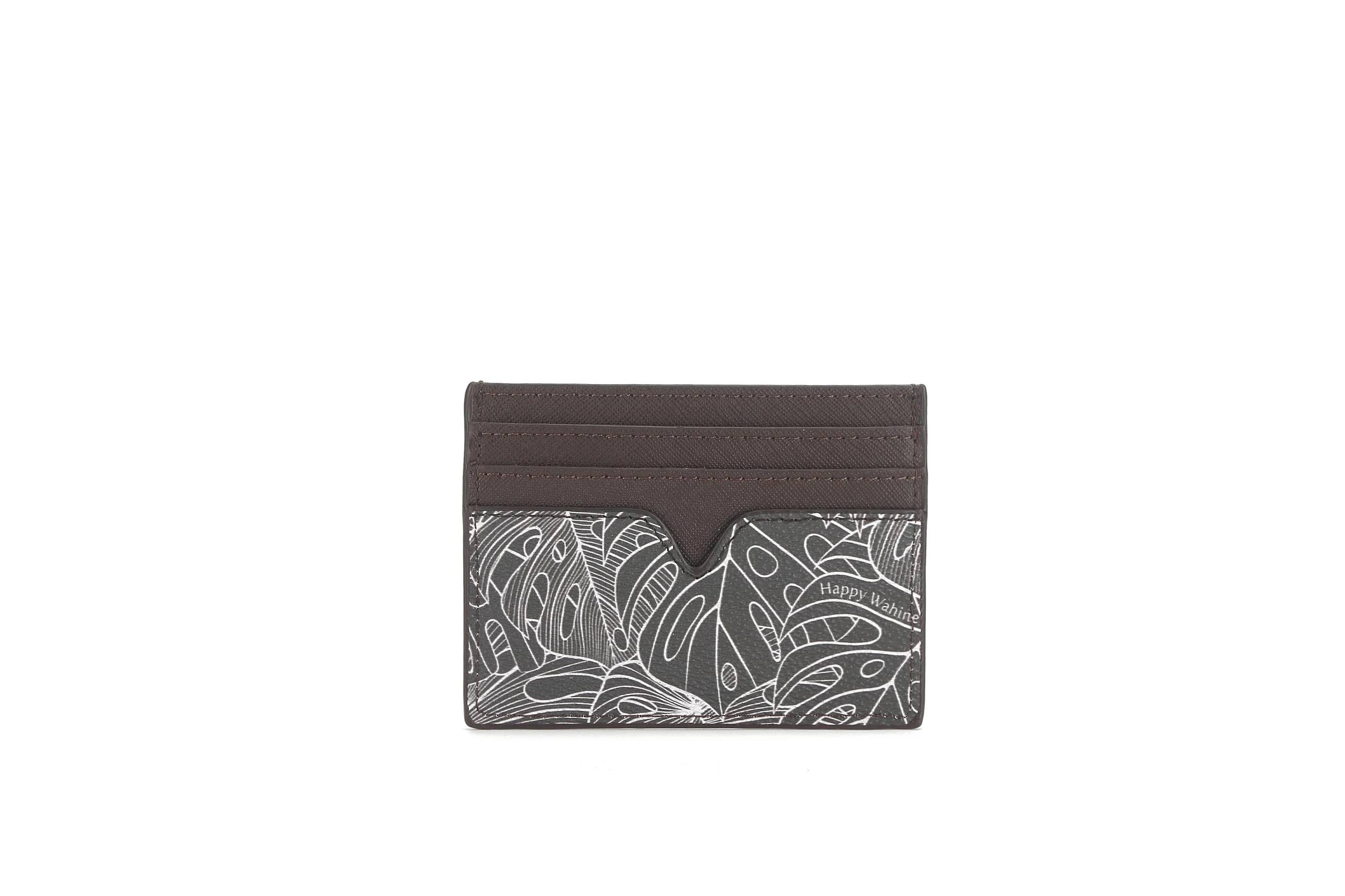 Card Case Meilany Monstera Lines Grey