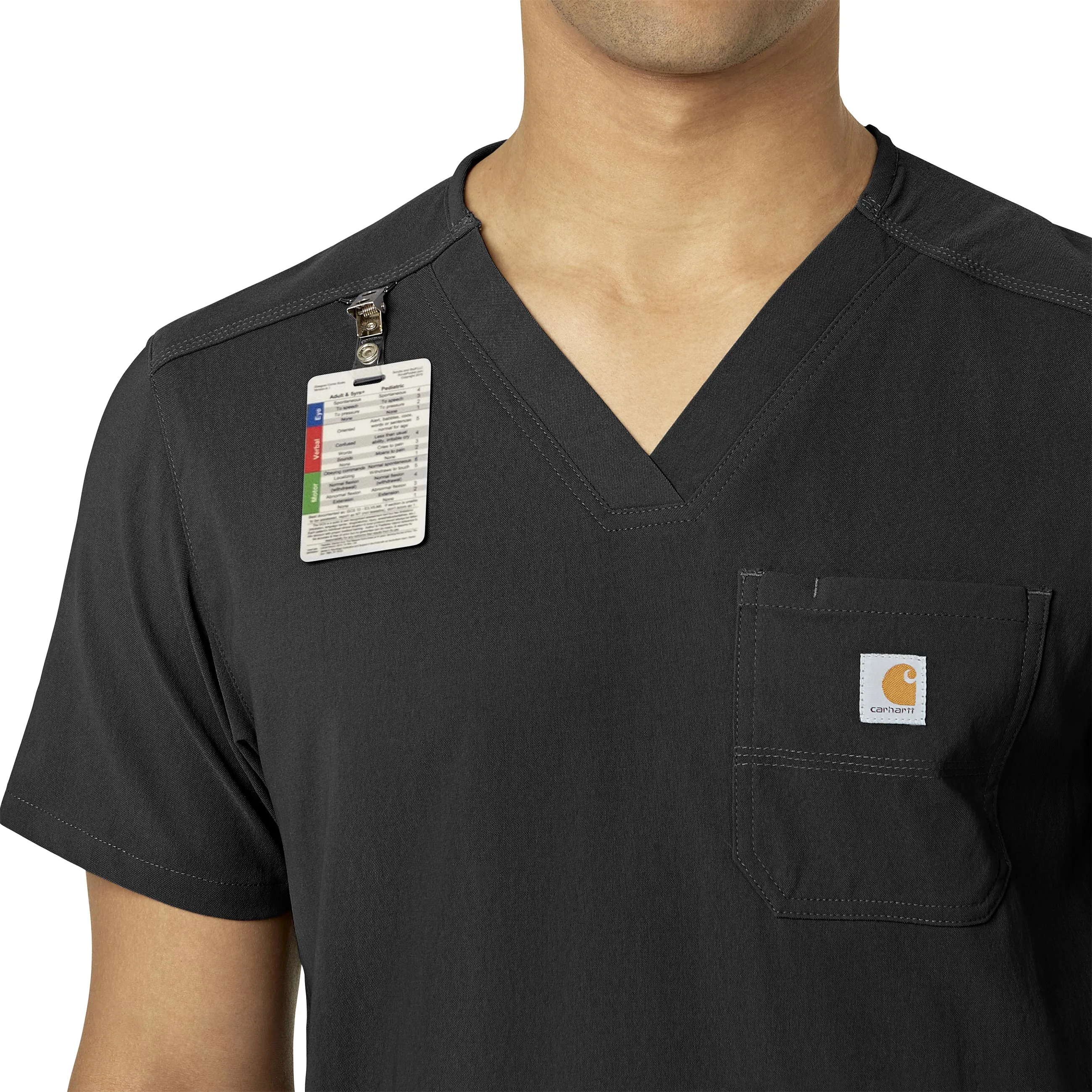 Carhartt Rugged Flex Peak Men's 5-Pocket V-Neck Scrub Top - Black