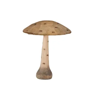 Carved Wood Mushroom w/dots