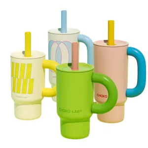 ChakoLab High-Capacity Insulated Mug with Straw, Leak-Proof Lid, and Handle - 900 & 1140ML