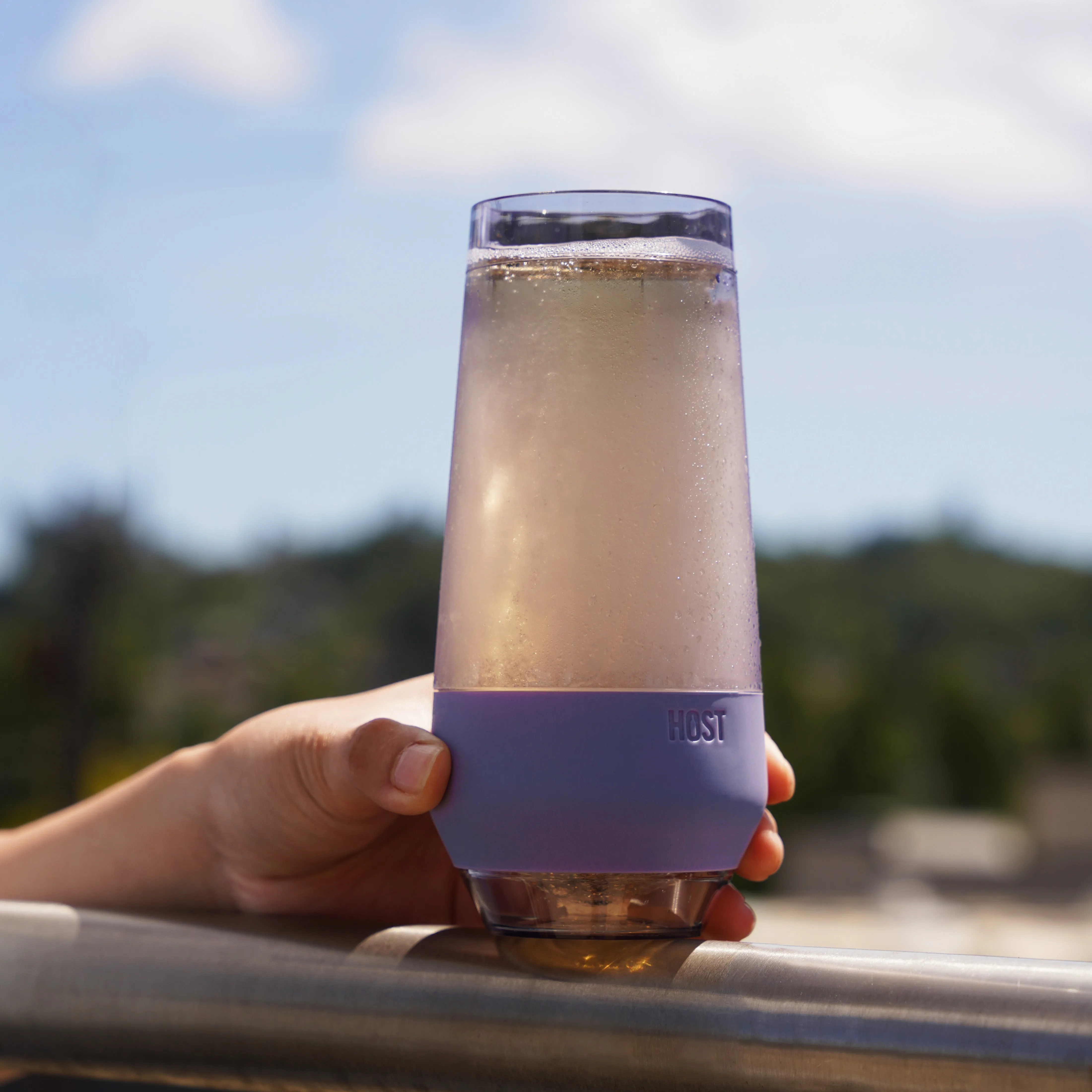 Champagne FREEZE™ Cooling Cups in Deep Lilac, Set of 2