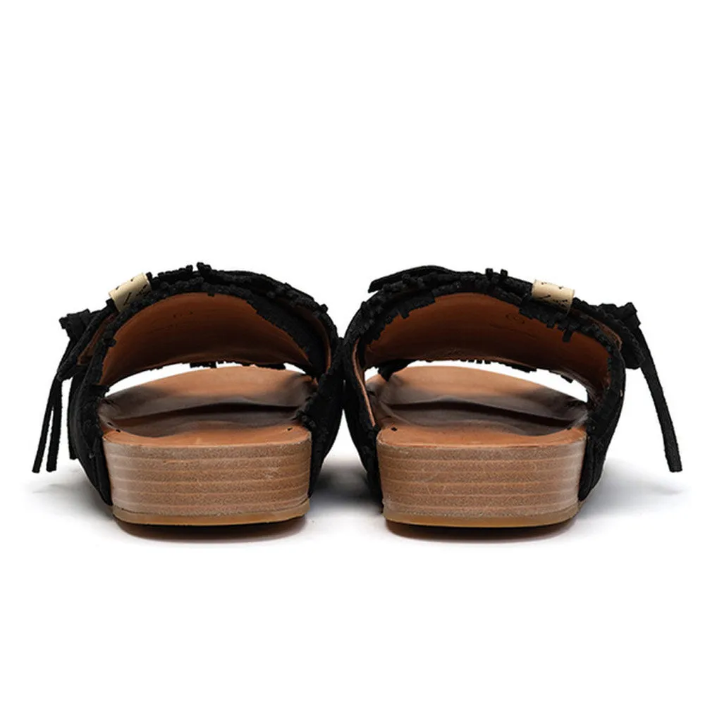 Christo Shaman-Folk Slippers 'BLACK'