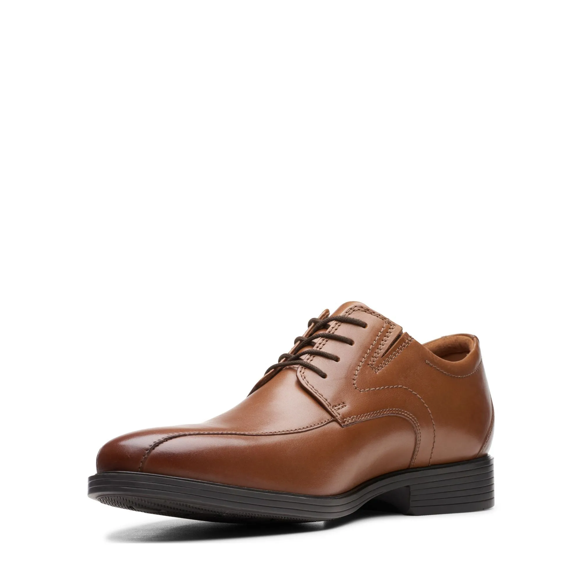 Clarks Whiddon Pace Dark Tan Leather