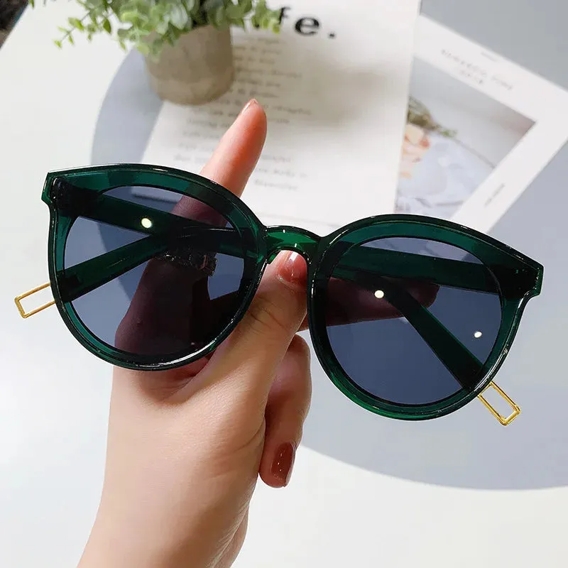 Classic Vintage Small Frame Oval Women's Outdoor Leisure Sun Summer Trend Eyewear Sunglasses