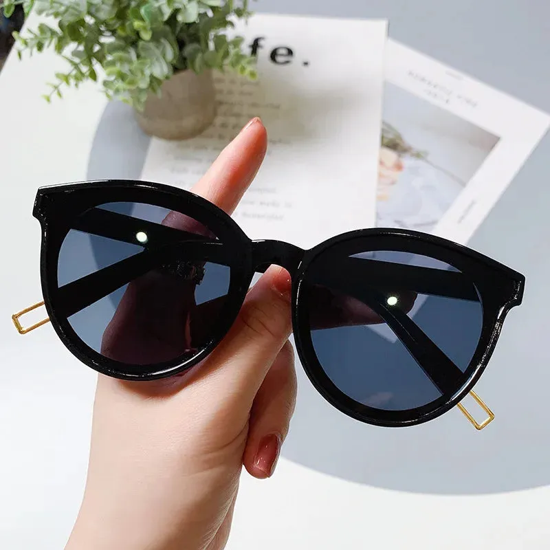 Classic Vintage Small Frame Oval Women's Outdoor Leisure Sun Summer Trend Eyewear Sunglasses