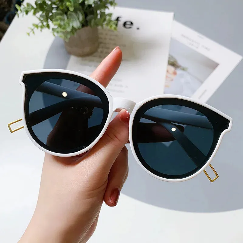 Classic Vintage Small Frame Oval Women's Outdoor Leisure Sun Summer Trend Eyewear Sunglasses