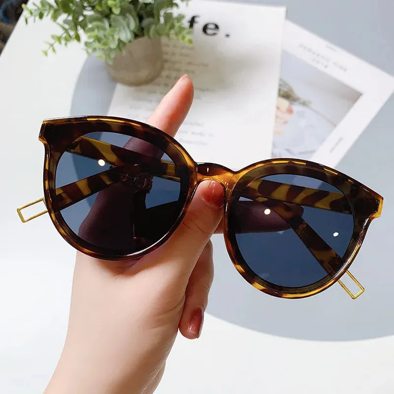 Classic Vintage Small Frame Oval Women's Outdoor Leisure Sun Summer Trend Eyewear Sunglasses