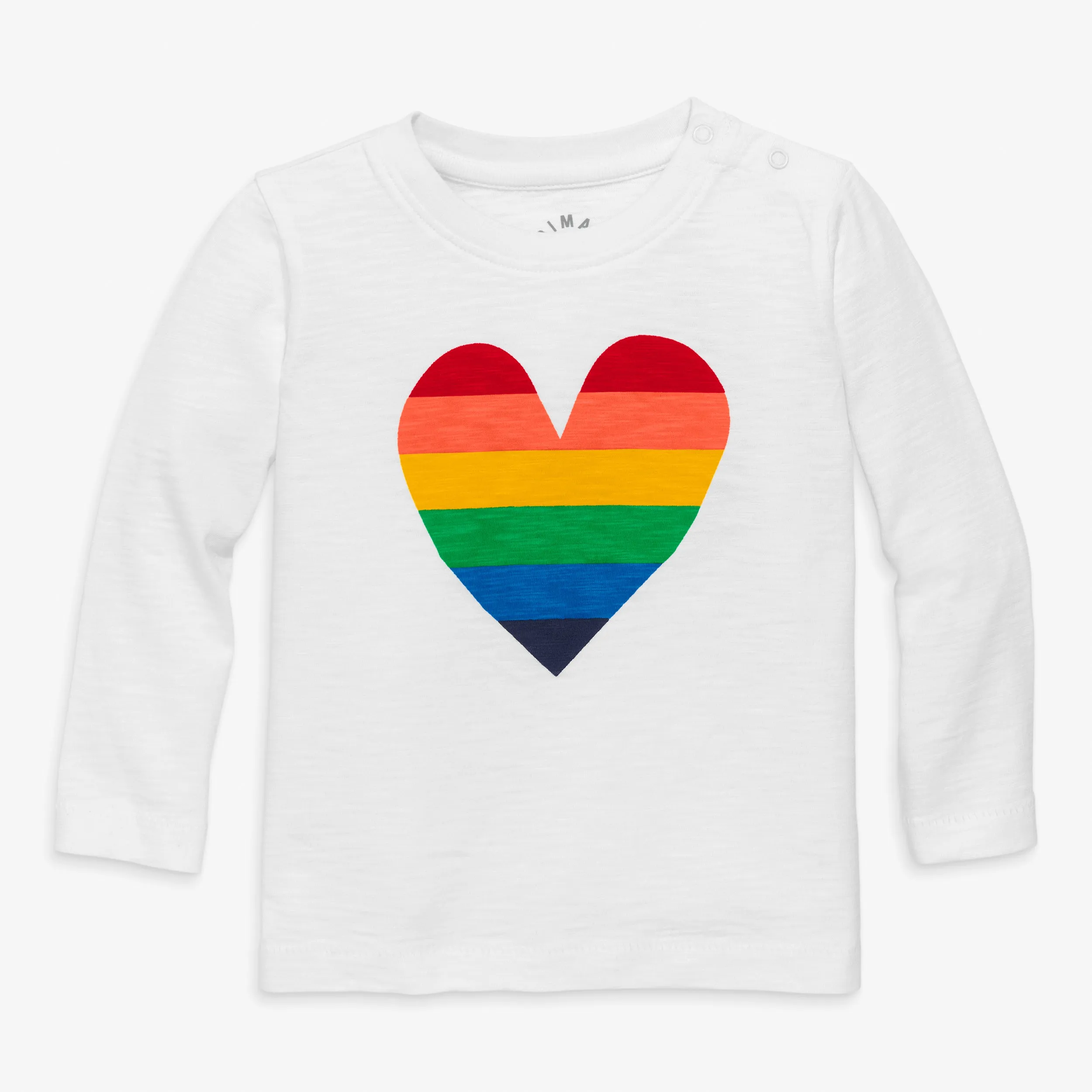 Clearance baby long sleeve rainbow heart tee