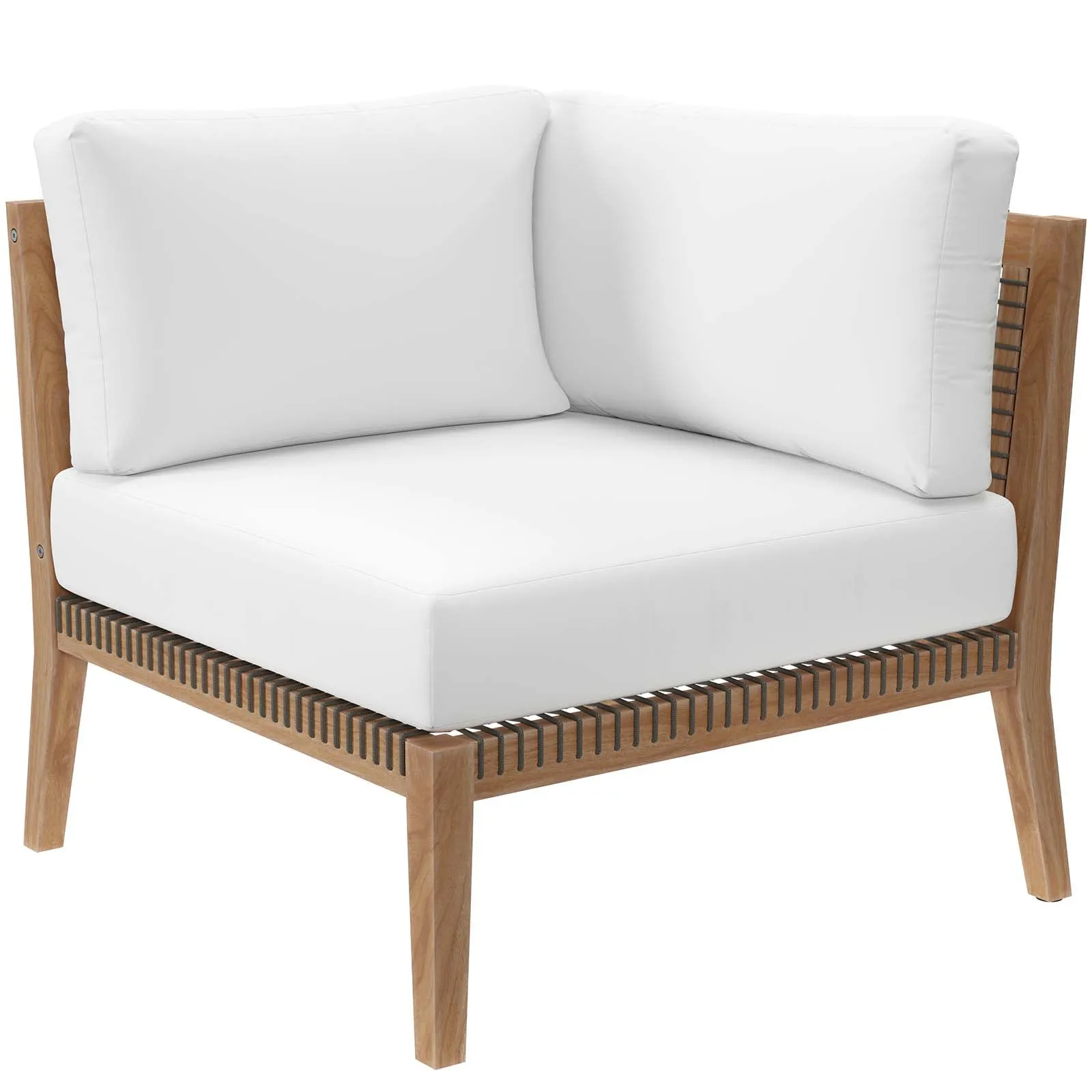 Clearwater Outdoor Patio Teak Wood Corner Chair by Modway