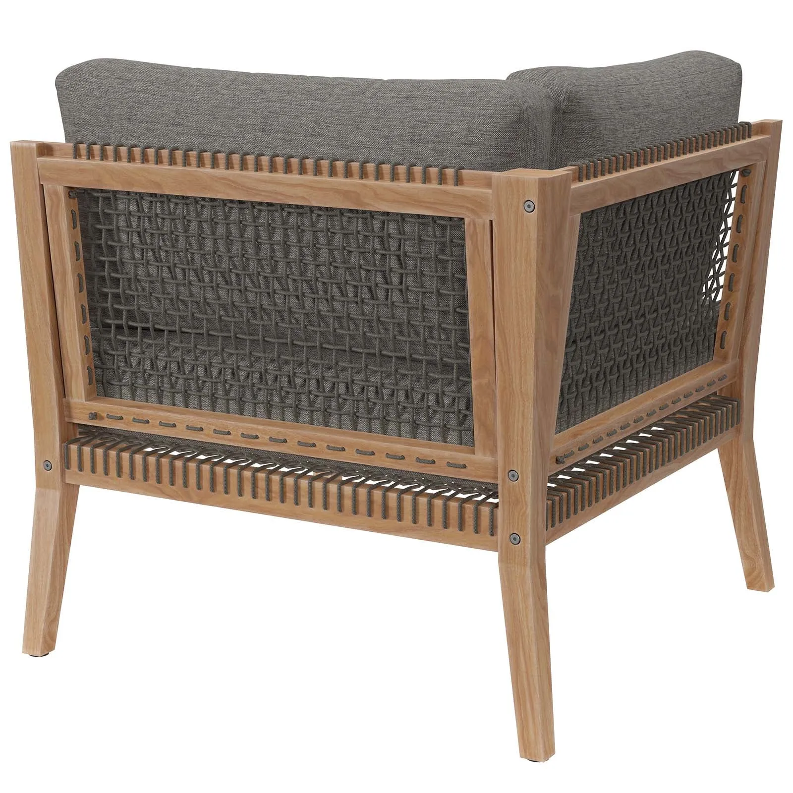 Clearwater Outdoor Patio Teak Wood Corner Chair by Modway