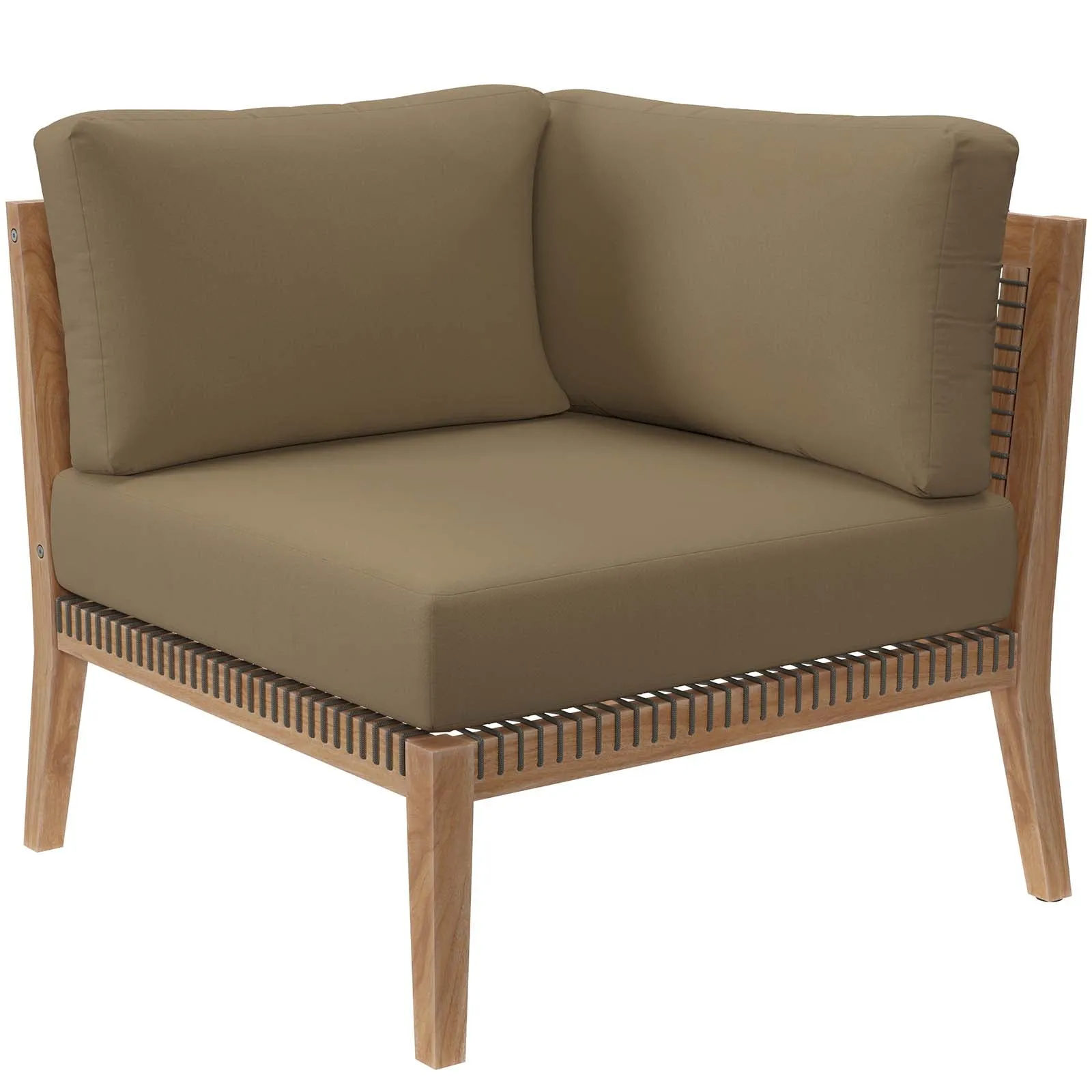 Clearwater Outdoor Patio Teak Wood Corner Chair by Modway