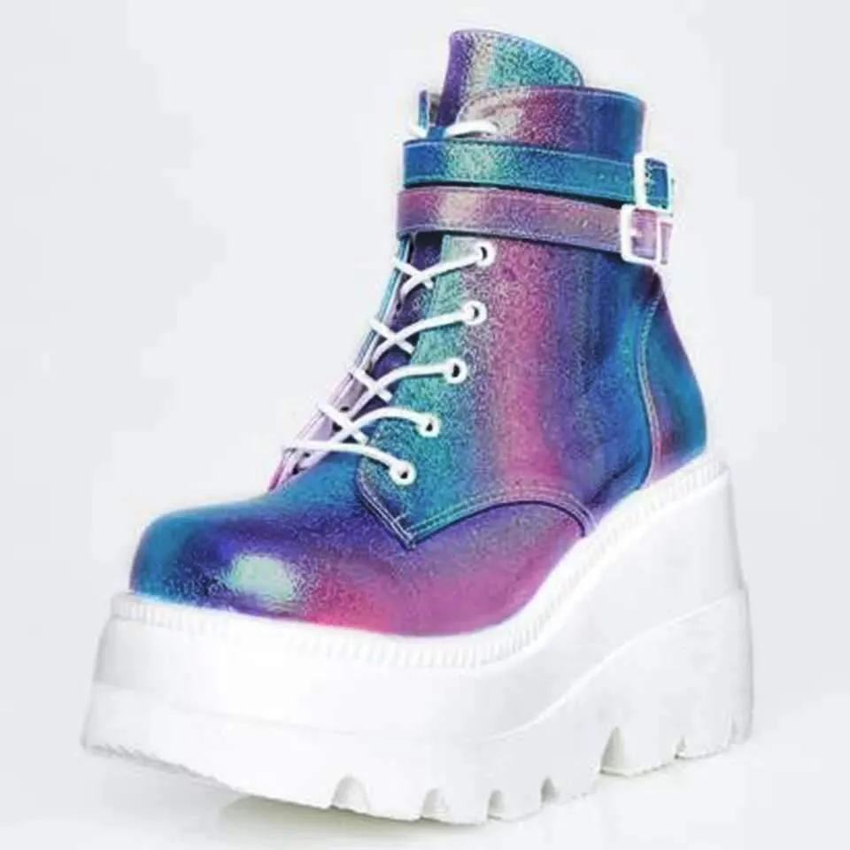 Colorful Platform Women's Boots