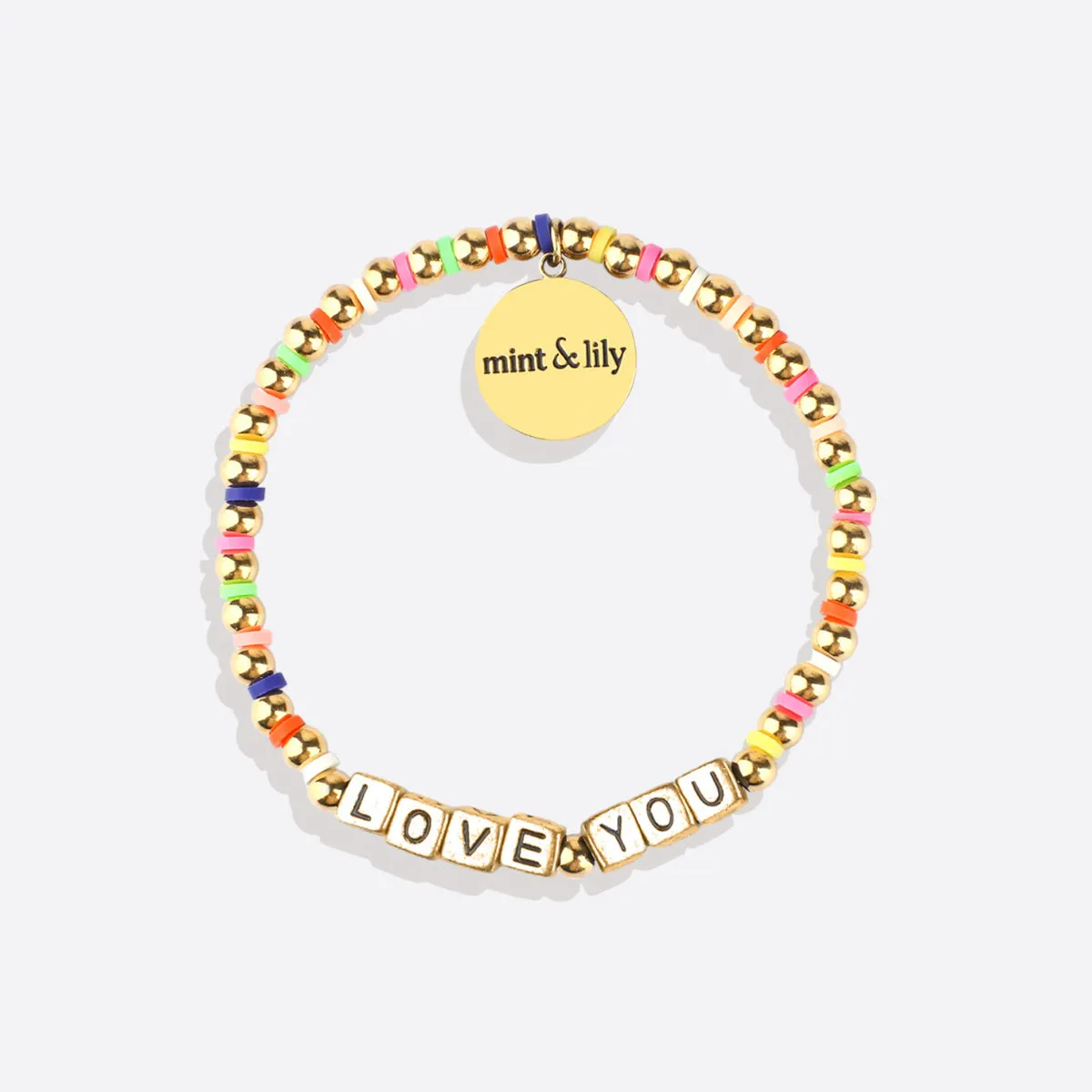 Custom Waterproof Gold Rainbow Beaded Friendship Bracelet