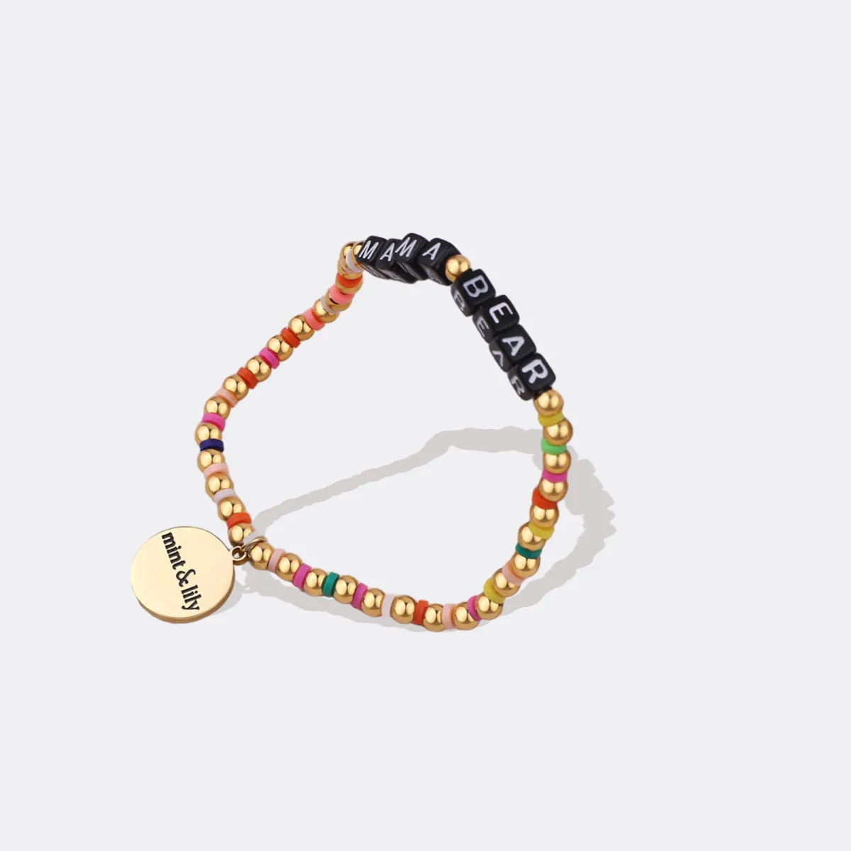 Custom Waterproof Gold Rainbow Beaded Friendship Bracelet