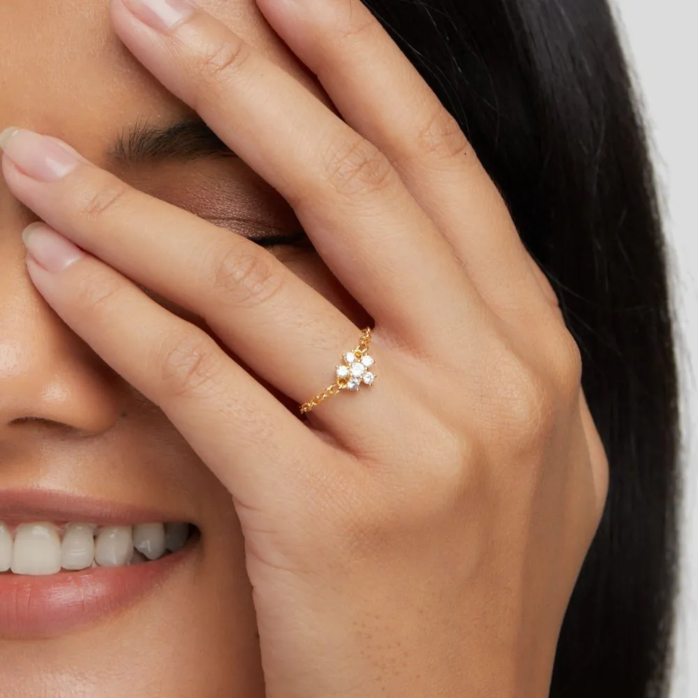 Daisy Chain Crystal Ring