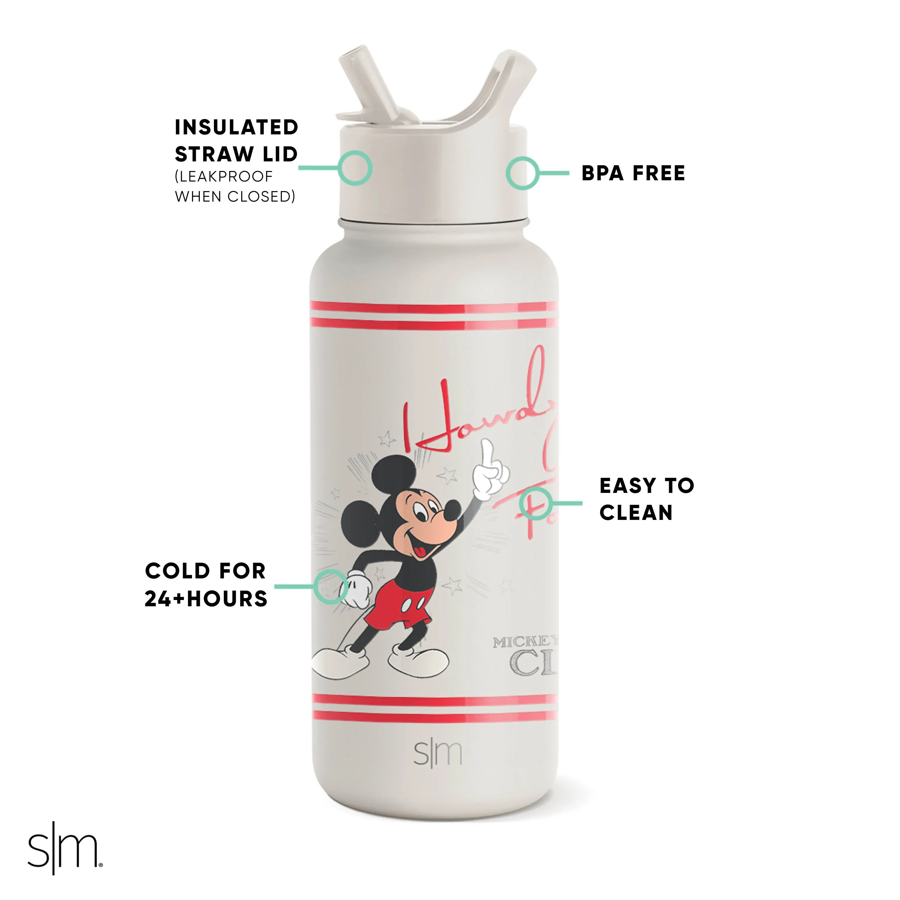 Disney Summit Water Bottle with Straw Lid