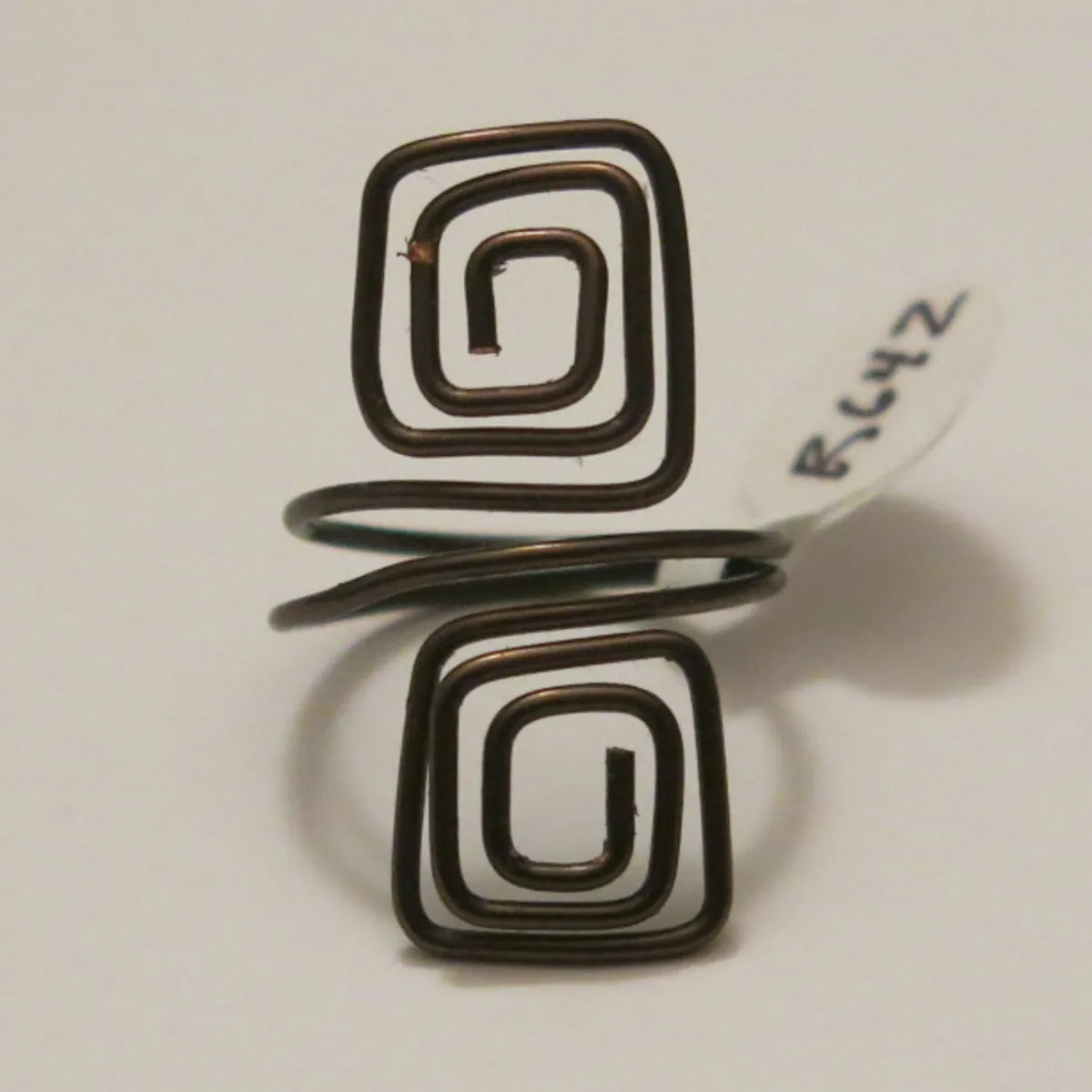 Double Squares Adjustable Wire Ring