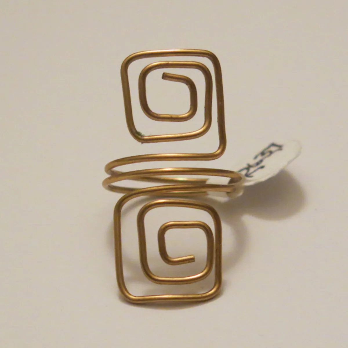 Double Squares Adjustable Wire Ring