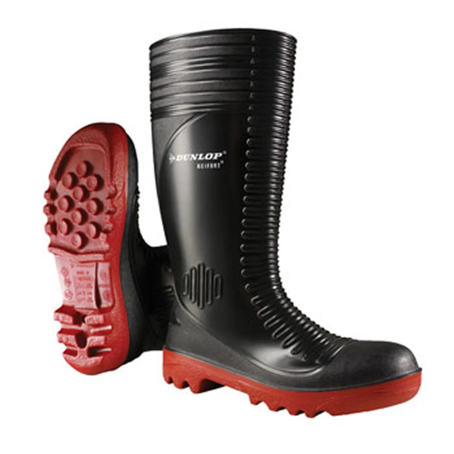 Dunlop Acifort Ribbed Full Safety - Black/Red