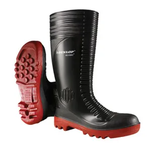 Dunlop Acifort Ribbed Full Safety - Black/Red