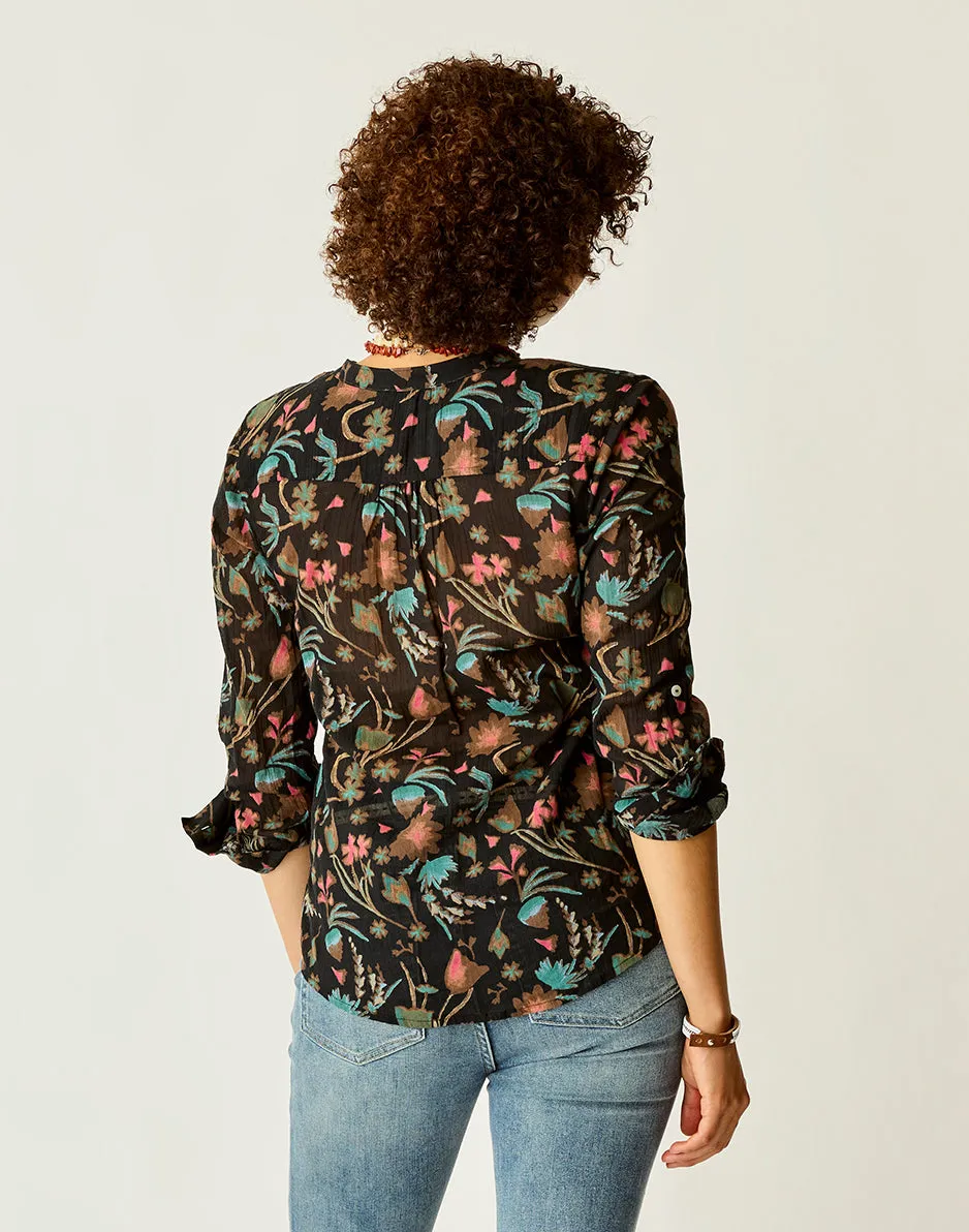 Dylan Gauze Shirt: Scattered Floral