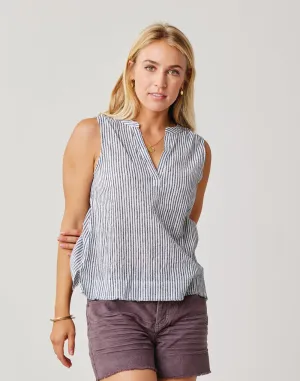 Dylan Tank: Navy Milos Stripe