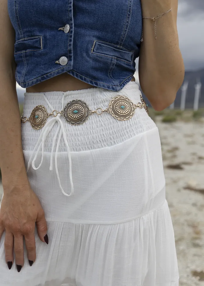 Easy Breezy Tiered Maxi Skirt in White