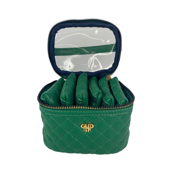 Emerald Quilted Getaway Jewelry Case