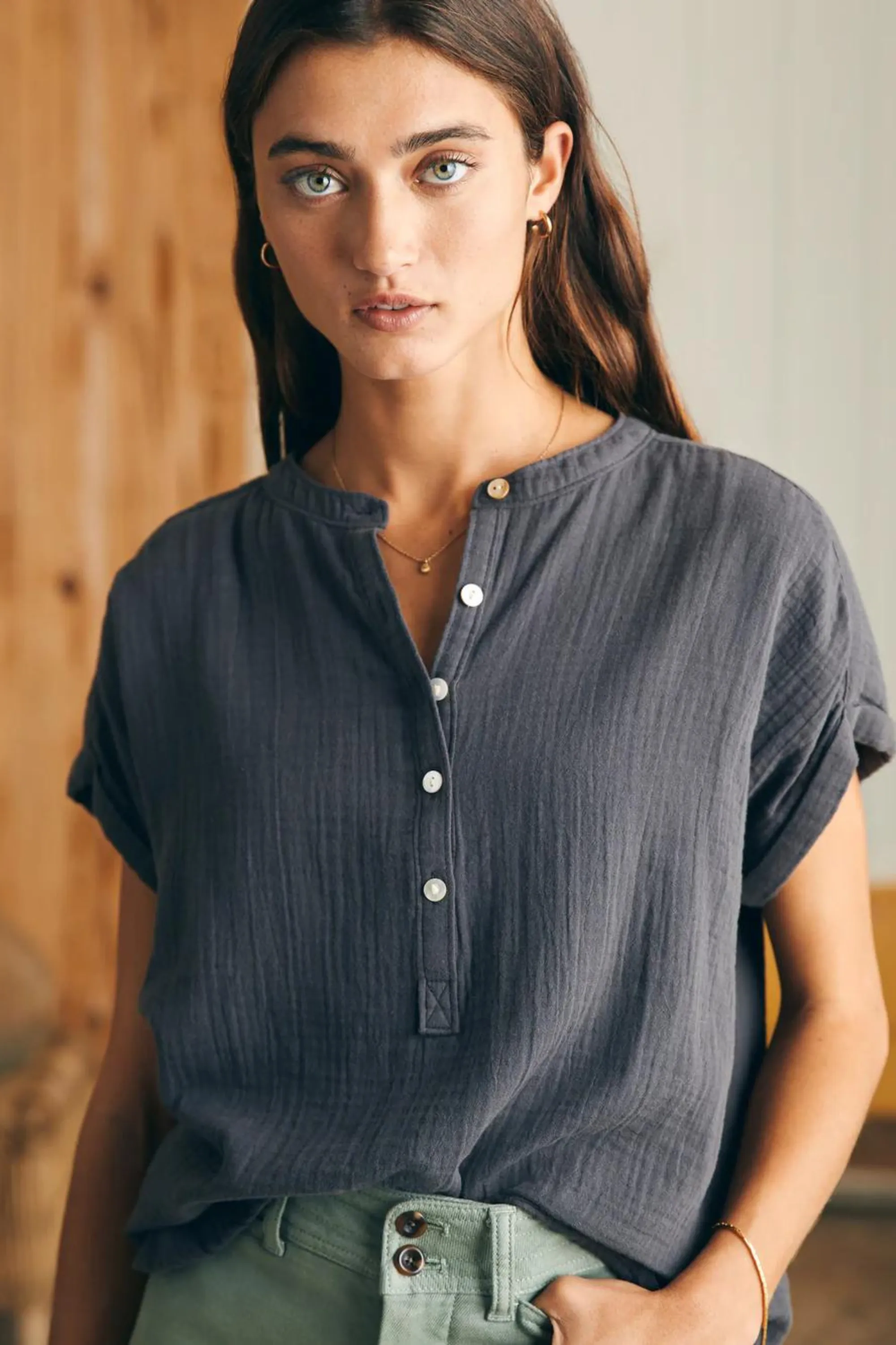 Faherty Dream Gauze Top