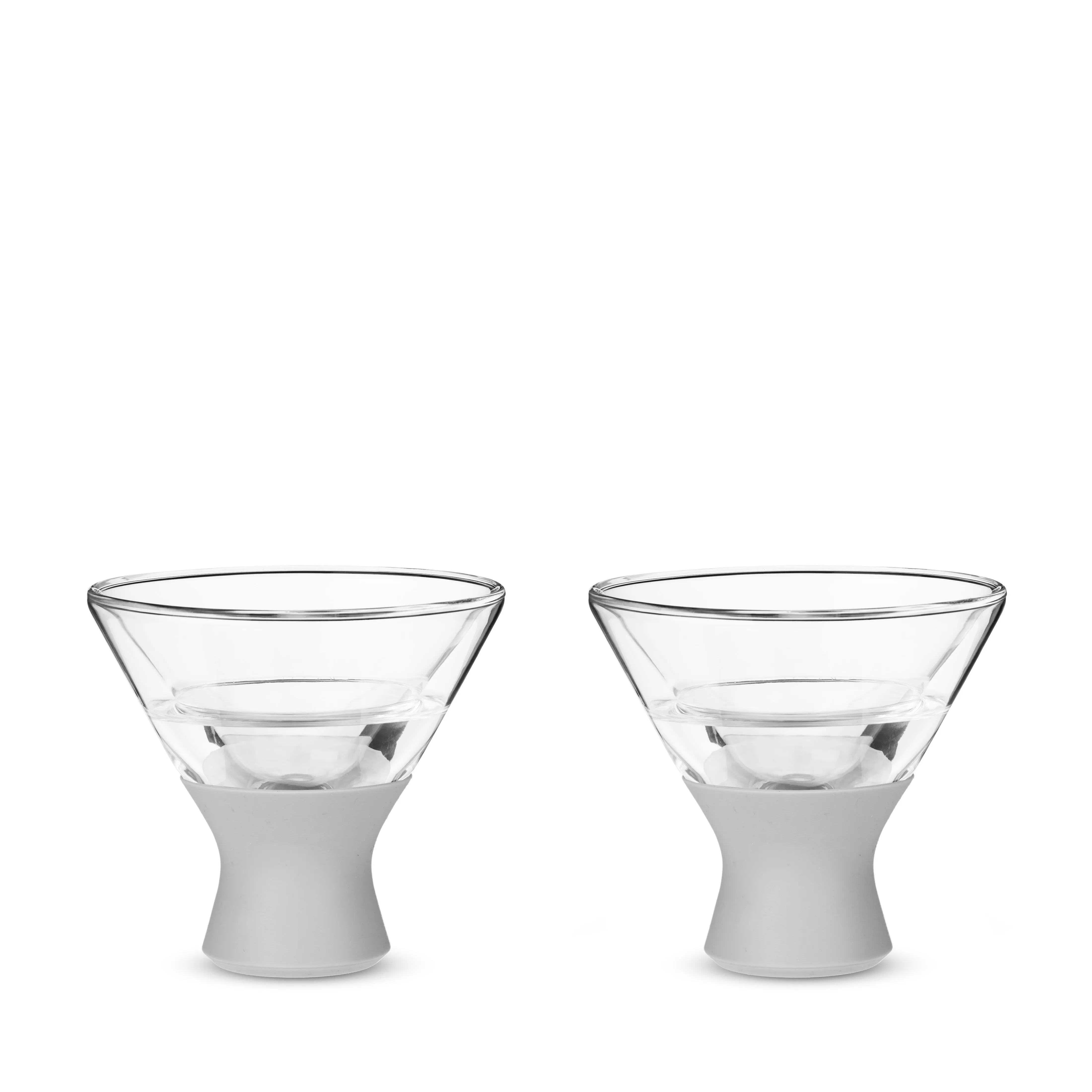 Glass Martini FREEZE™ Cooling Cup in Gray, Set of 2